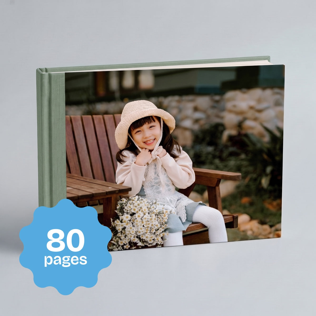 11" x 8.5" Medium Landscape Imagewrap Standard Bind Hardcover Photobook, 80 pages