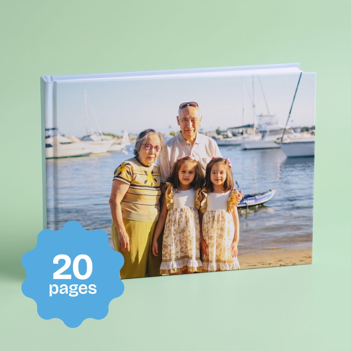 11" x 8.5" Medium Landscape Imagewrap Lay Flat Hardcover Photobook, 20 pages