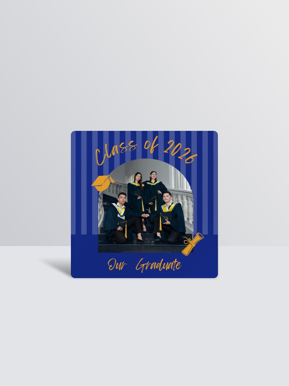 Navy Graduate Photo Magnet