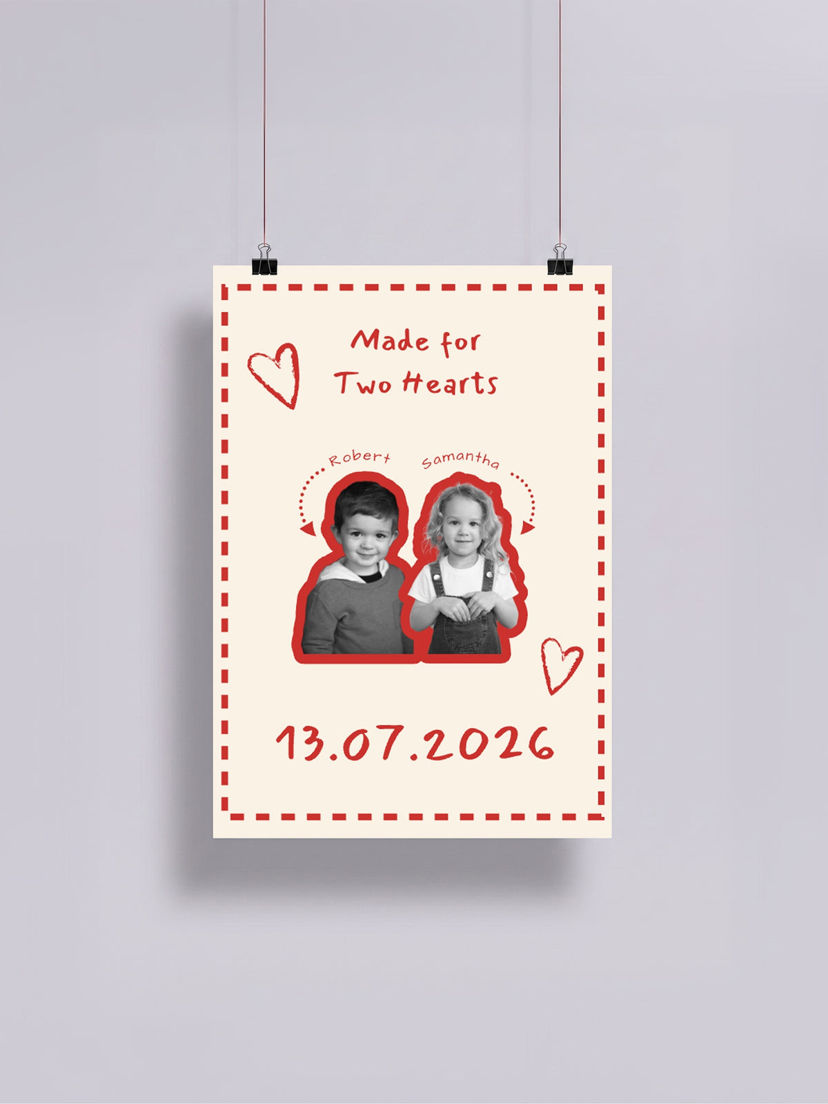 Two Hearts Poster Print