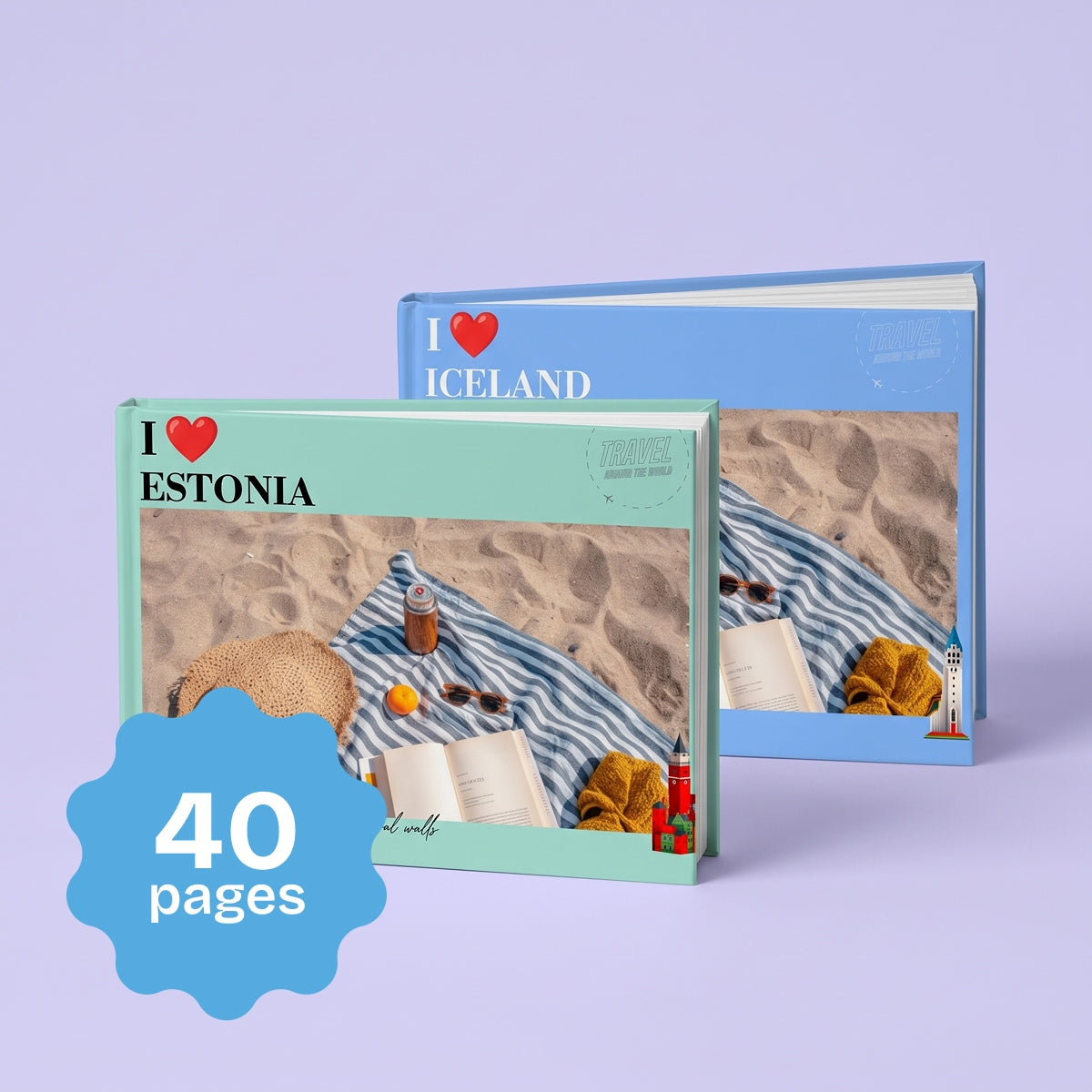 [Bundle of 2] Large Landscape Photo Book, 14" x 10" Hardcover, 40 Pages