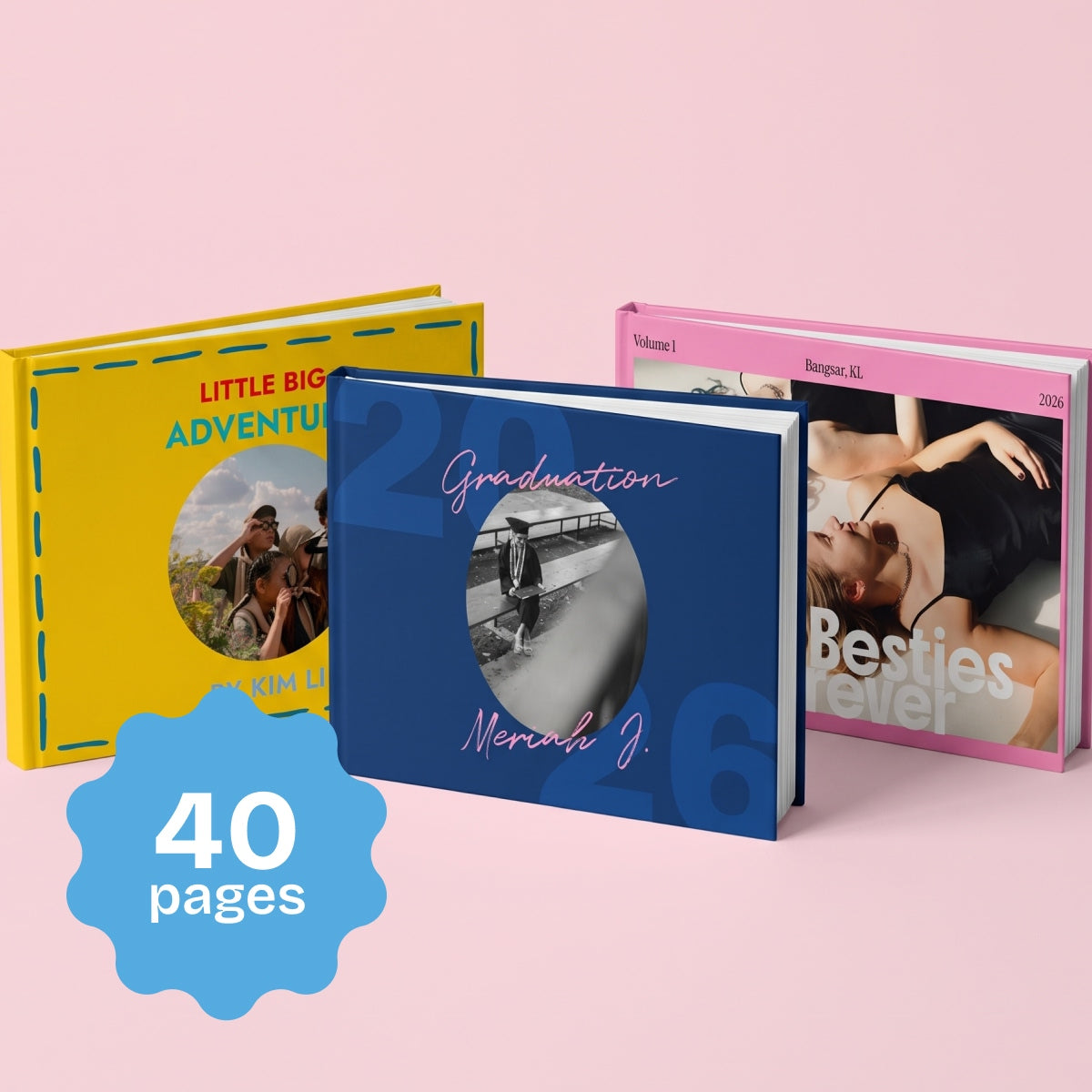 [Bundle of 3] Medium Landscape Photo Book, 11" x 8.5" Hardcover, 40 Pages