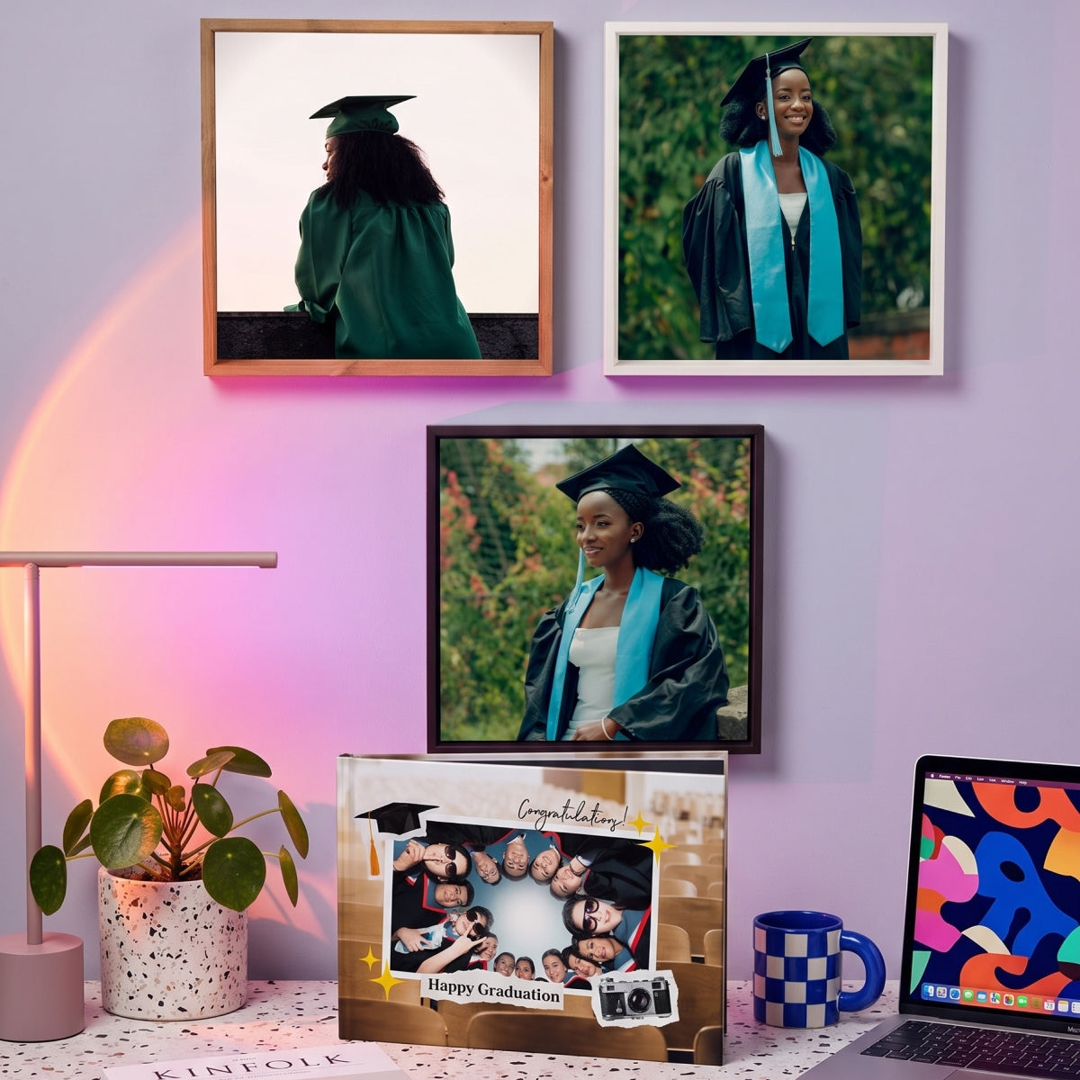 [Cherished Milestone Graduation Package] Large Landscape Premium Layflat Photo Book and Photo Tiles