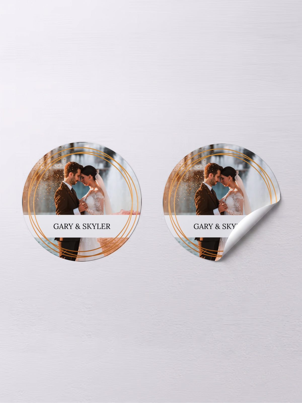 Metallic Glitter Sticker Label