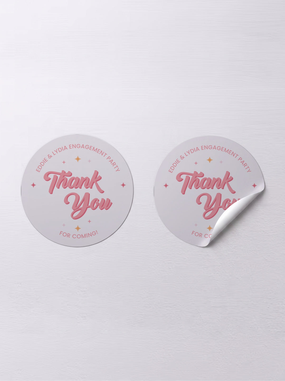 Sparkle Thank You Sticker Label
