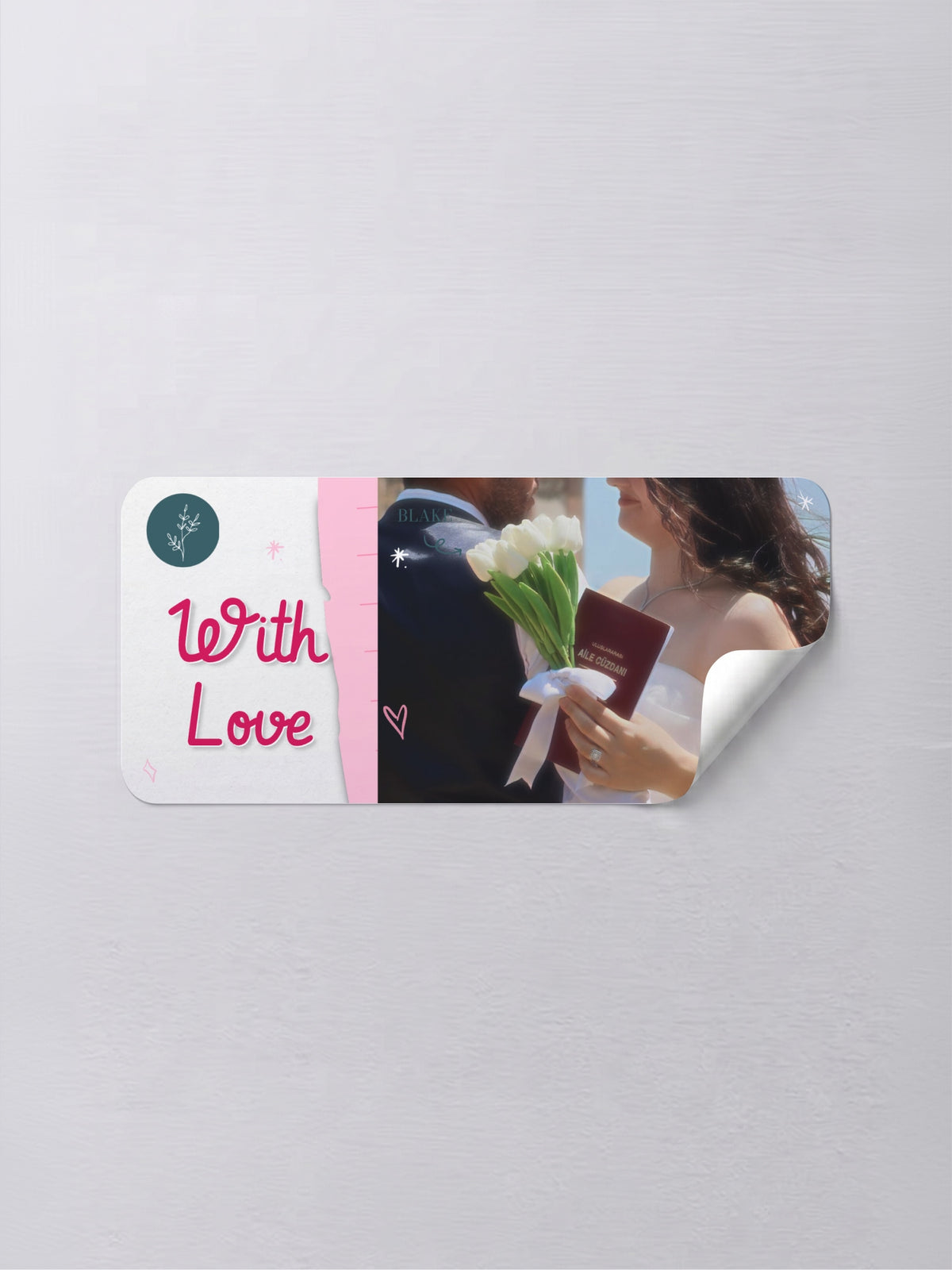 With Love Sticker Label