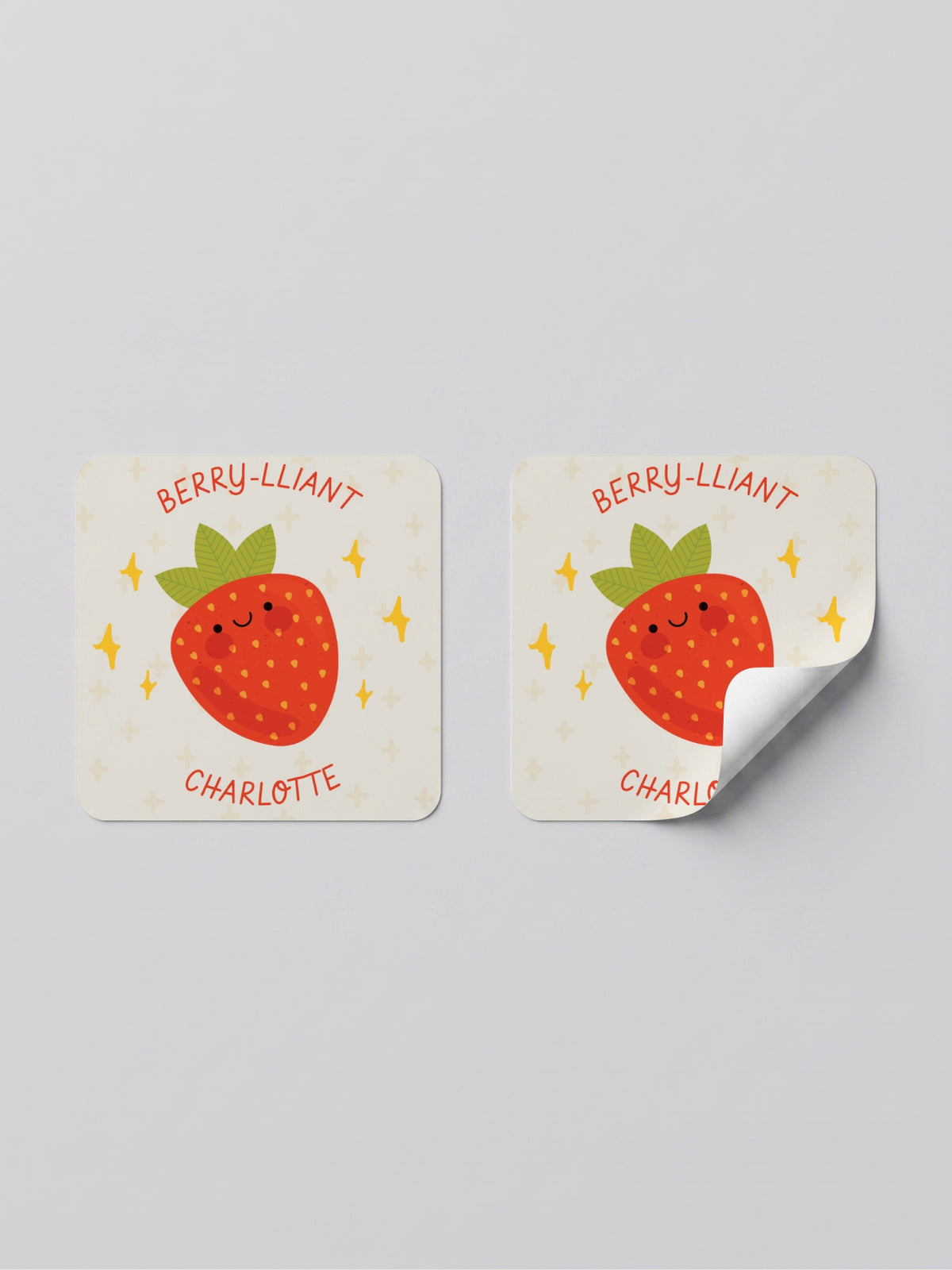 School Berry Sticker Label