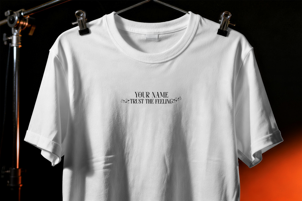 Sunset Trust The Feeling Personalised White Shirt