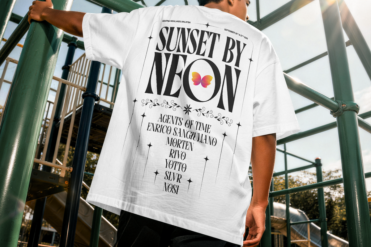 Sunset Trust The Feeling Personalised White Shirt