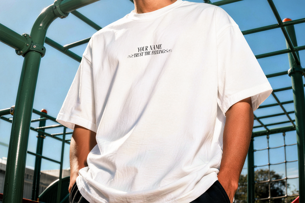 Sunset Trust The Feeling Personalised White Shirt