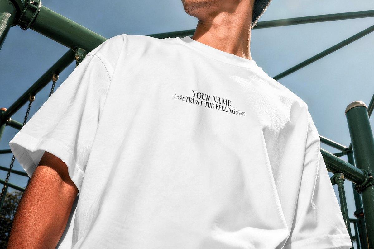 Sunset Trust The Feeling Personalised White Shirt