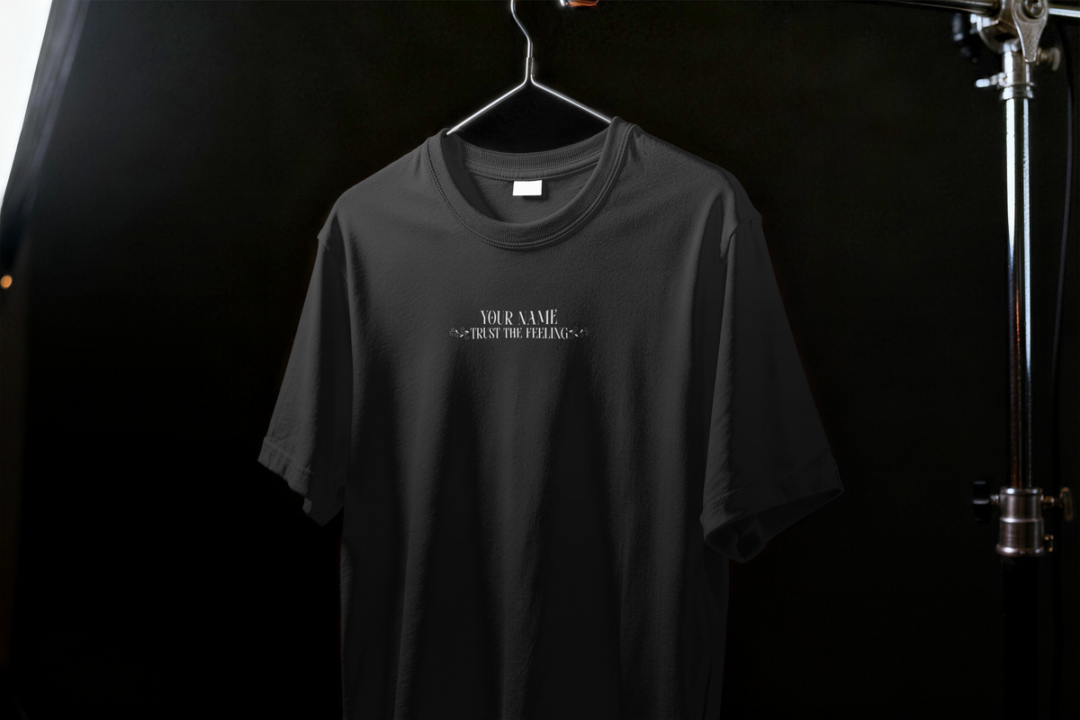 Sunset Trust The Feeling Personalised Black Shirt