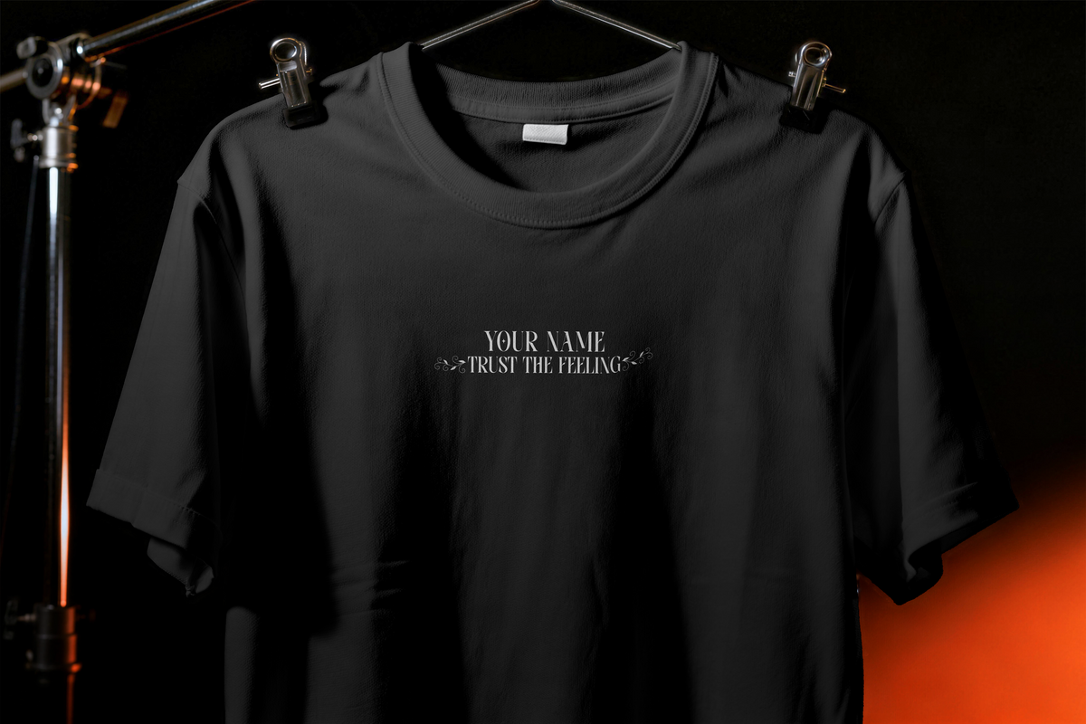 Sunset Trust The Feeling Personalised Black Shirt