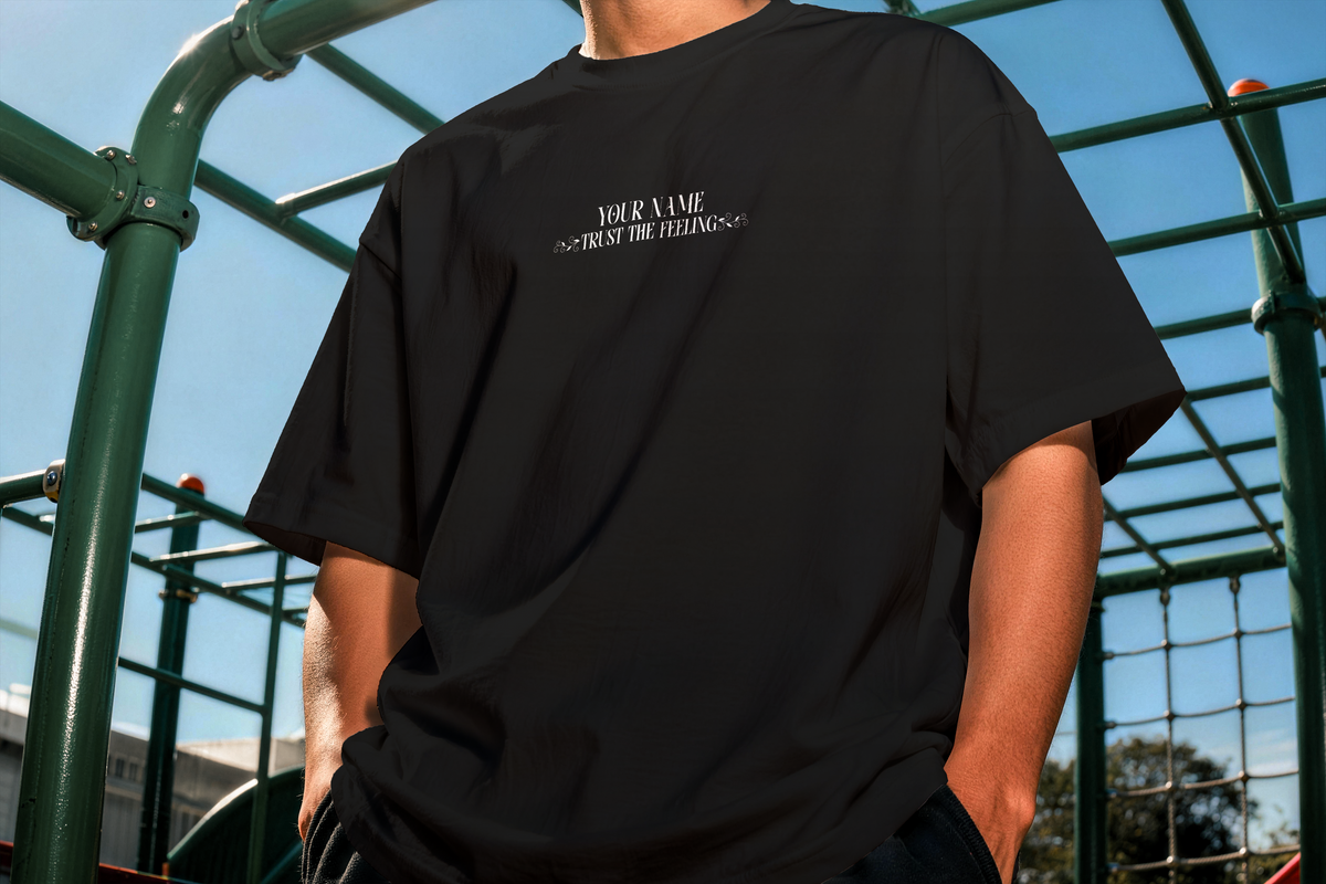 Sunset Trust The Feeling Personalised Black Shirt