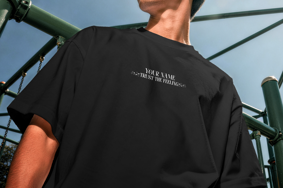 Sunset Trust The Feeling Personalised Black Shirt